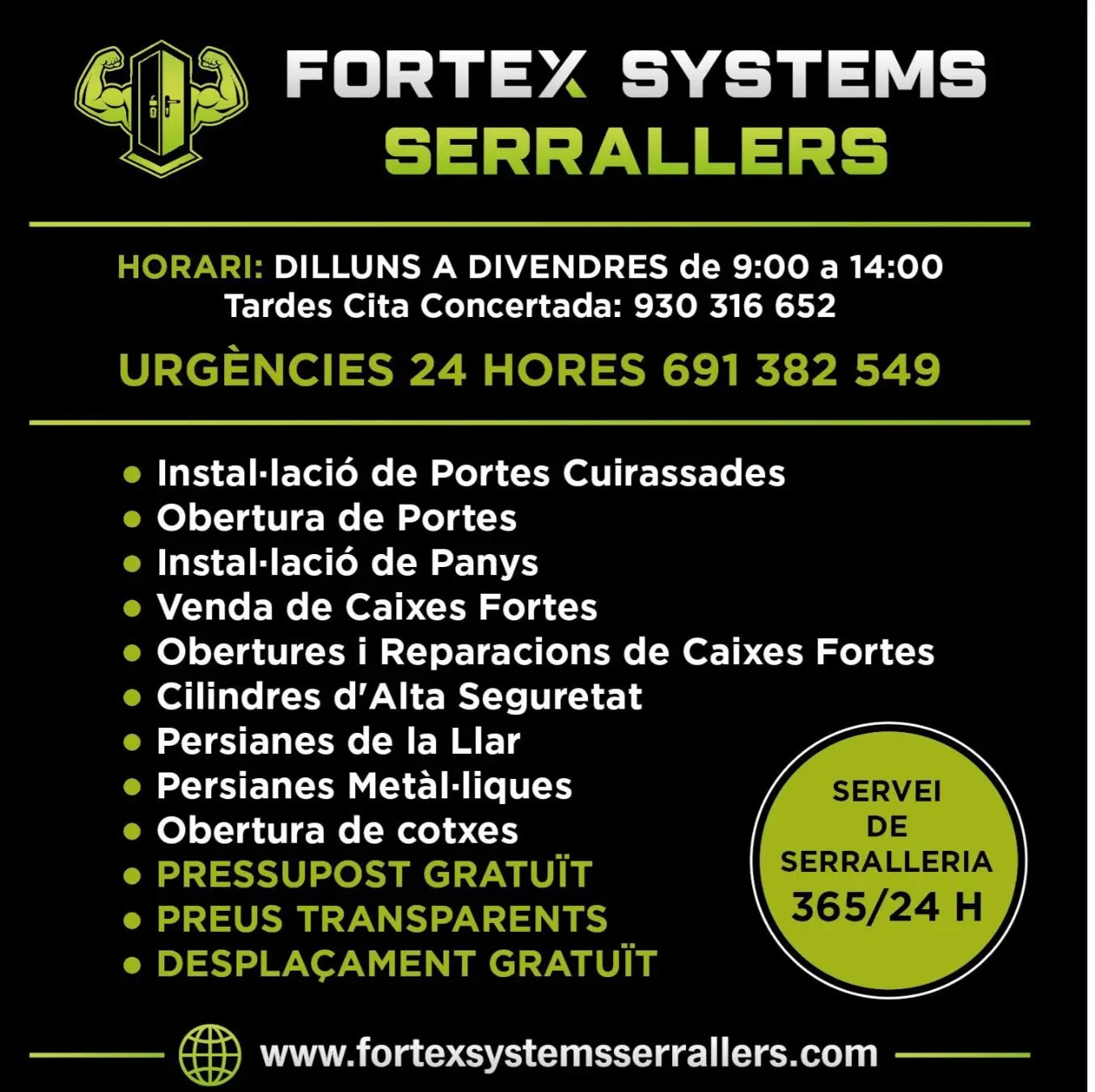 Servicio técnico de cerrajería 24 horas